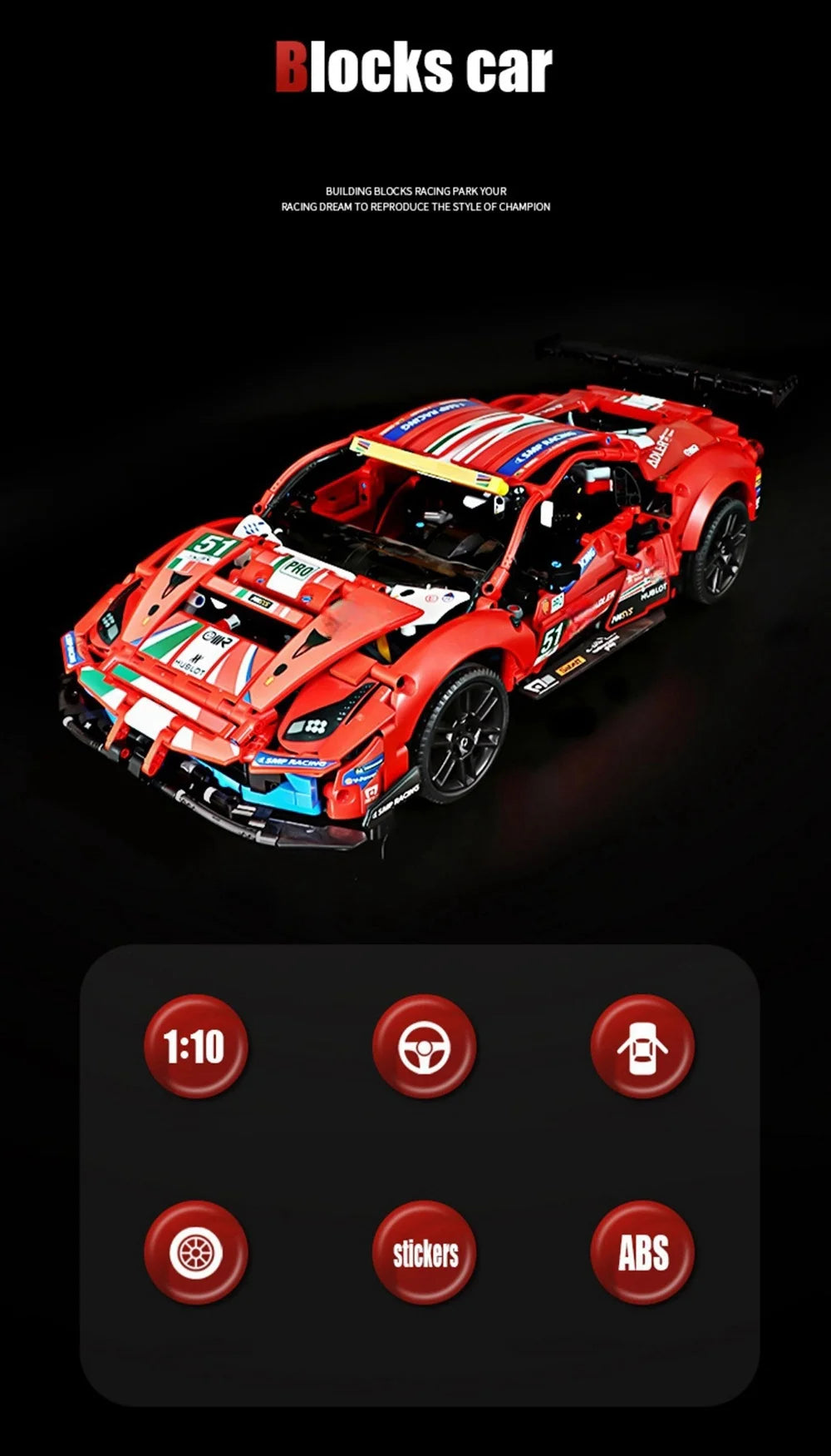 Set Ferrari 488 GTE AF - Build my life 