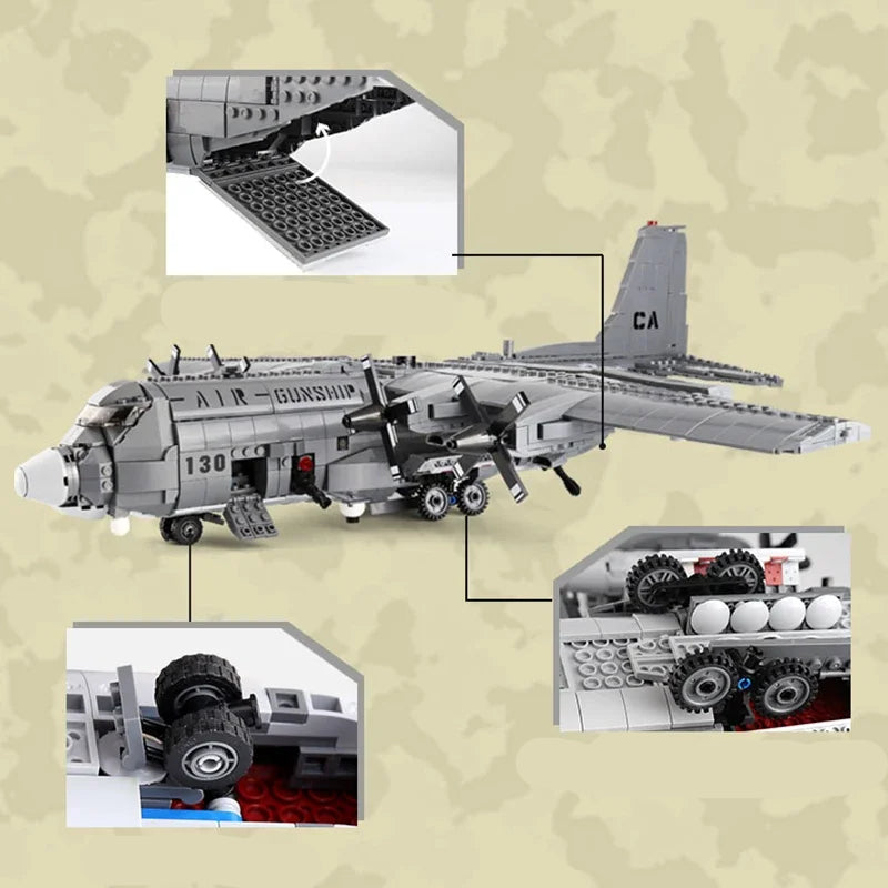 Set Air Gunship Fighter Military Battlefield - Build my life 