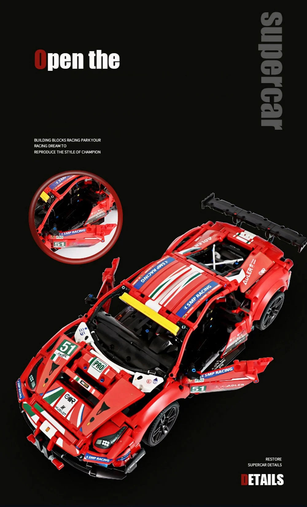 Set Ferrari 488 GTE AF - Build my life 